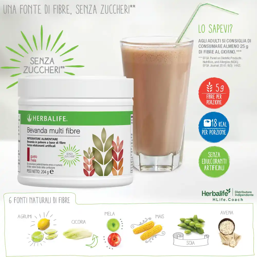 bevanda multi fibre herbalife integratore di fibre senza zucchero