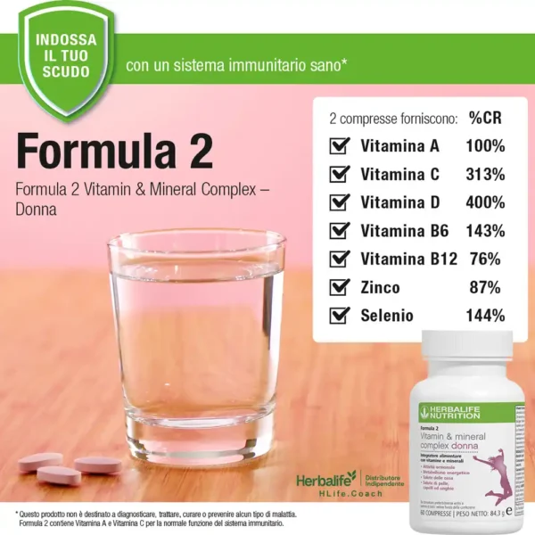 formula 2 donna herbalife integratore alimentare di vitamine e minerali