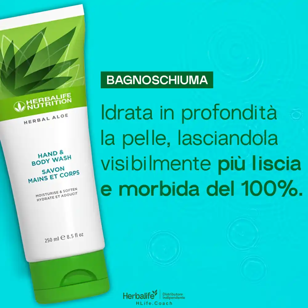 herbalife bagnoschiuma aloe vera idrata in profondità la pelle
