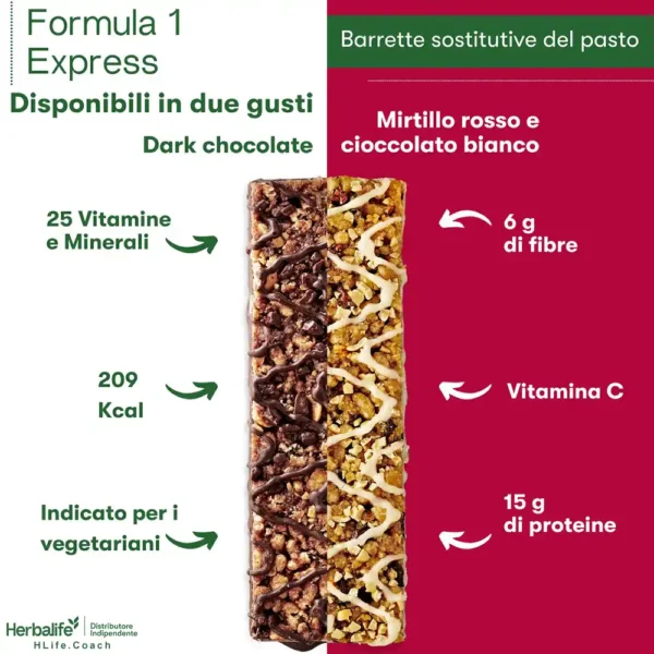 herbalife barrette formula 1 express sostituto del pasto barrette