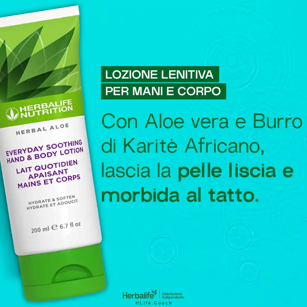 herbalife crema aloe vera lozione lenitiva mani e corpo herbalife