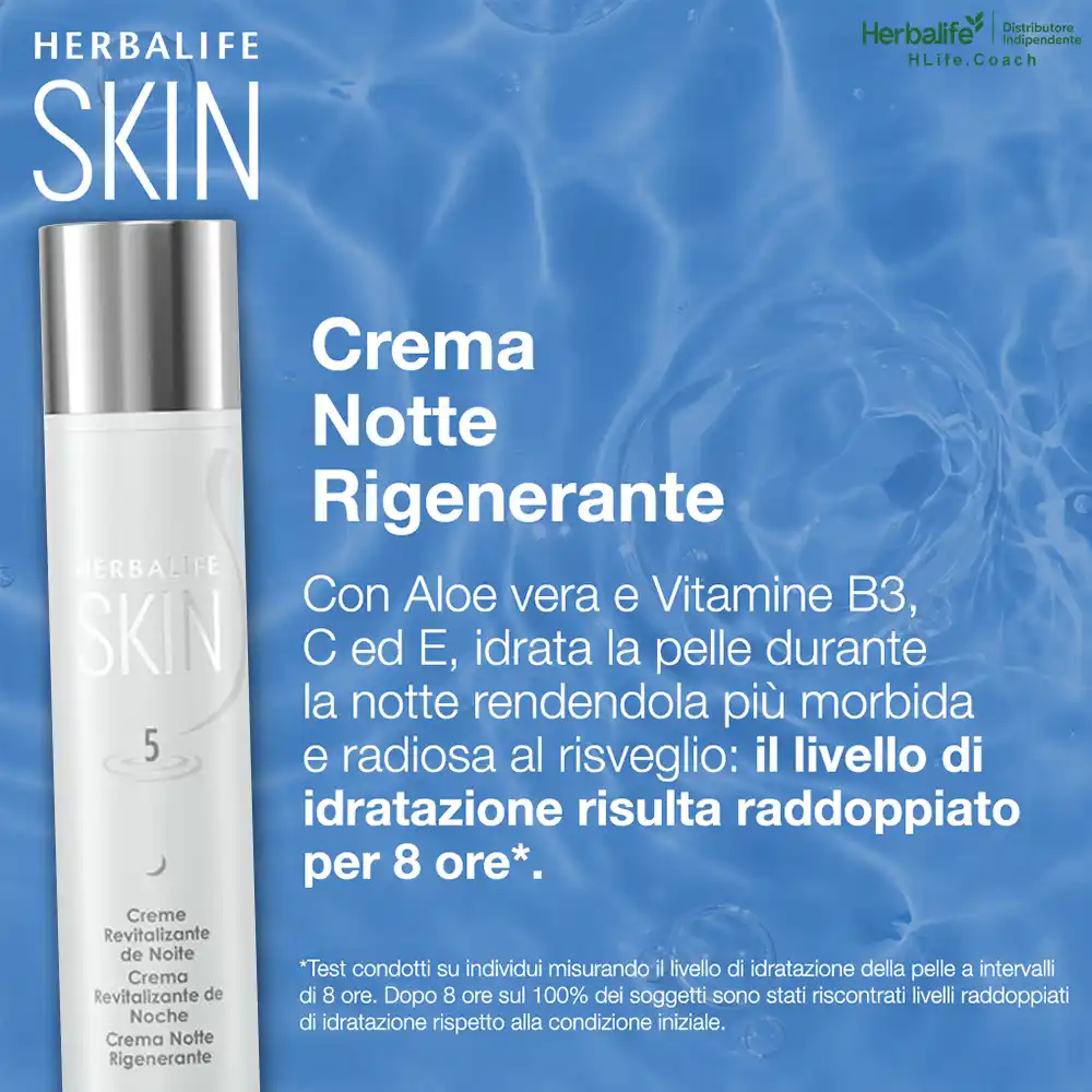 herbalife crema notte rigenerante idrata la pelle durante la notte
