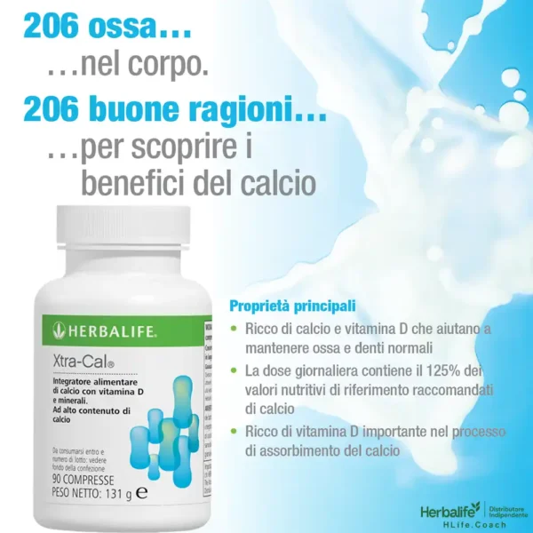 xtra cal herbalife integratore calcio e vitamina d