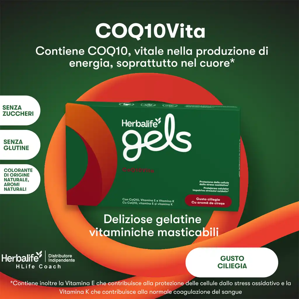 Herbalife Gels COQ10Vita contiene coq10 vitale nella produzione di energia soprattutto nel cuore herbalife gels coq10vita contiene coq10 vitale nella produzione di energia soprattutto nel cuore