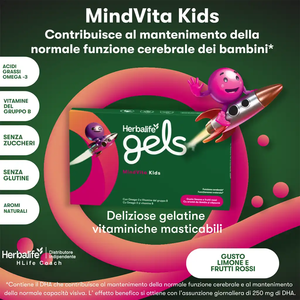 Herbalife Gels Mindvita Kids contribuisce al mantenimento della normale funzione cerebrale dei bambini herbalife gels mindvita kids contribuisce al mantenimento della normale funzione cerebrale dei bambini